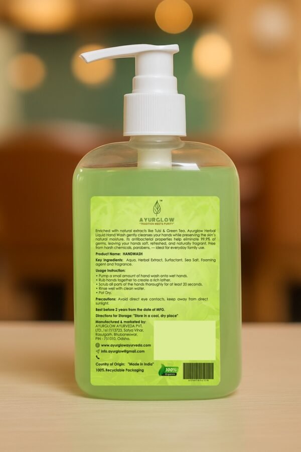 Tulsi & Green Tea Liquid Hand Wash - Image 2