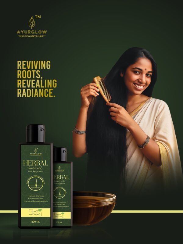 Herbal hair oil - Hair Regrowth - Image 2